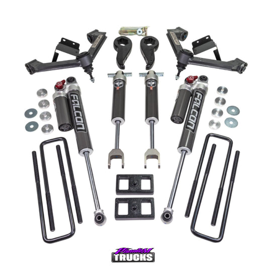 3" SST 2.1 Lift Kit w/Fabricated Control Arms and Falcon 2.1 Shocks - GM Silverado / Sierra 2500HD/3500HD 2020-2024 (SKU: 62-30360)