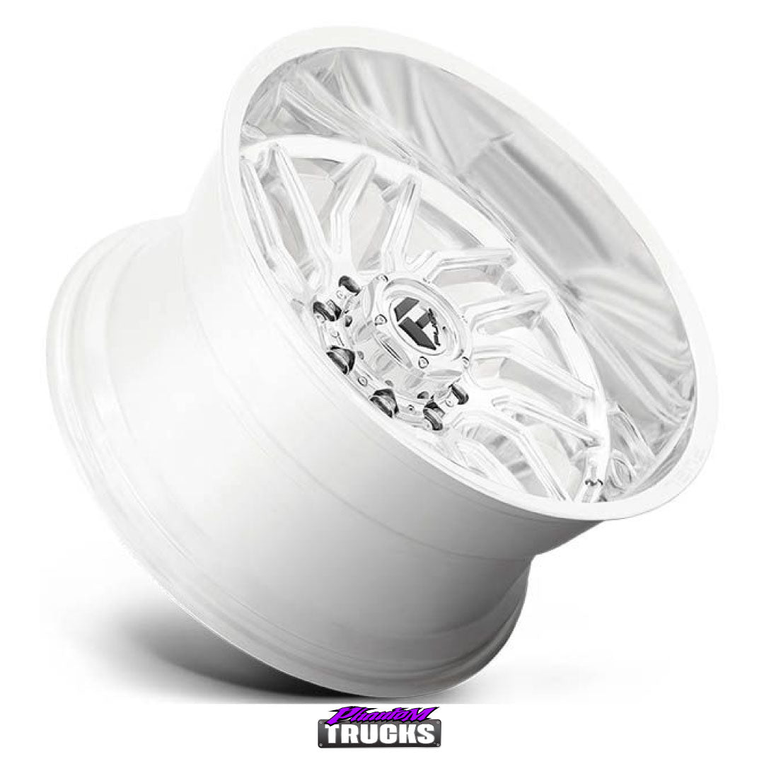 FUEL Hurricane D809 Polished Milled 20x10 8/180 -18 124.2 (SKU: FUEL-D80920001847-180)