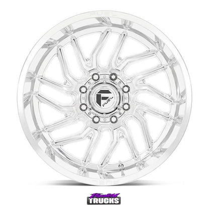FUEL Hurricane D809 Polished Milled 20x10 8/180 -18 124.2 (SKU: FUEL-D80920001847-180)